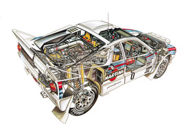 Lancia Rally 037 (1983) - Durchsichtszeichnung