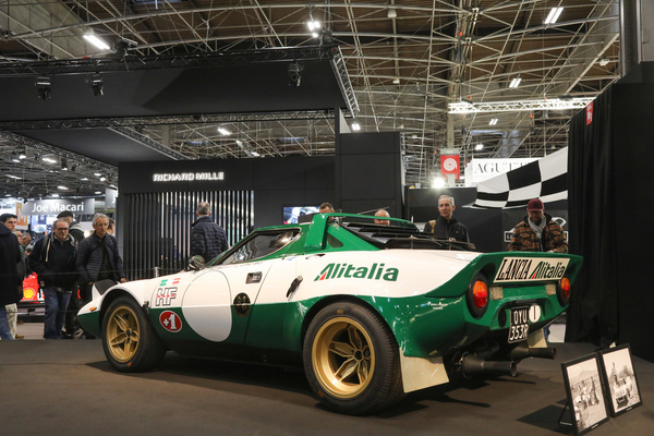 Lancia Stratos (1978) – der Werkswagen von Sando Murani bei der East African Safari Rallye, gesehen bei Lukas Hüni – Rétromobile Paris 2025