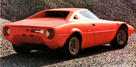 Lancia Stratos HF (1971) - Abbildung im Promotionsmaterial von damals Lancia Stratos HF (1971) - Abbildung im Promotionsmaterial von damals