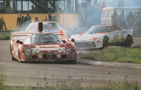 Lancia Stratos HF Turbo (1975) - Giro d'Italia 1975 - mit Facetti im Stratos Turbo mit der noch Gruppe-4-Karosserie Lancia Stratos HF Turbo (1975) - Giro d'Italia 1975 - mit Facetti im Stratos Turbo mit der noch Gruppe-4-Karosserie