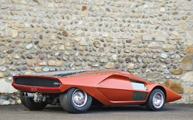 Lancia Stratos HF Zero 1970 - Seitliche Heckansicht