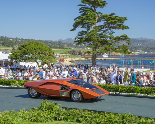 Lancia Stratos HF Zero Bertone Coupe (1970) - 1. Rang in der Klasse V-1 beim Pebble Beach Concours d'Elegance 2024