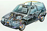 Lancia Y10 Fire (1985) - die Plattform stammte vom A112 respektive vom Panda ab (© Chrysler-Fiat Group (Lancia), 1985) Lancia Y10 Fire (1985) - die Plattform stammte vom A112 respektive vom Panda ab (© Chrysler-Fiat Group (Lancia), 1985)