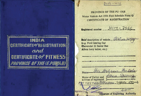 Land Rover Series IIA 88 (1966) - das originale Certificate of Registration (1966)