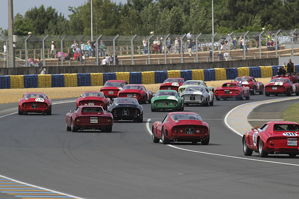 Le Mans Classic 2012 - Ein sehr seltener Blick auf so viele Ferrari 250 GTO