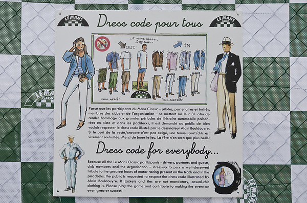 Le Mans Classic 2012 - Le Mans Classic hat Stil - nur mit entsprechender Garderobe kann man sich wirklich frei bewegen