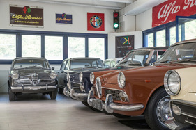 Limousinen von Alfa Romeo in verschiedenen Farben in der Sammlung Marx - Clubanlass Alfa Romeo Club (17. bis 19. August 2018)
