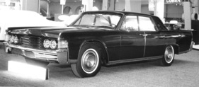 Lincoln Continental (1965) - nun mit Scheibenbremsen, nicht mehr ganz so stilrein wie früher - Genfer Automobilsalon 1965