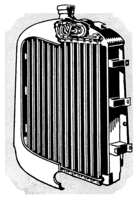 Lincoln Model L (1921) – Kühler mit thermostatisch gesteuerter Jalousie