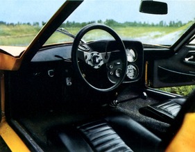 Lombardi 850 Grand Prix (1970) - Interieur - abgebildet in einem Verkaufsprospekt