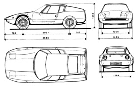 Lombardi 850 Grand Prix (1971) - Abmessungen