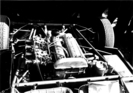 Lotus 23B (1964) - Blick auf den neuen Motor mit zwei obenliegenden Nockenwellen