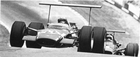 Lotus 49B (1968) - Jo Siffert im Rob-Walker-Lotus bei seinem Sieg in Brands Hatch 1968