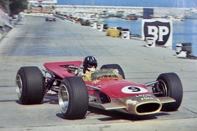 Lotus 49B (1968) – Graham Hill fuhr beim Grand Prix von Monaco 1968 auf dem Lotus 49B zum Sieg.