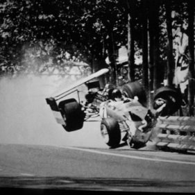 Lotus 49B (1969) – Jochen Rindt verunglückte beim Grossen Preis von Spanien in Barcelona 1969 aufgrund eines defekten Flügels.