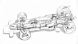 Lotus 72 (1970) – Röntgenzeichnung (© Archiv Gerhard Schütz, 1970) Lotus 72 (1970) – Röntgenzeichnung (© Archiv Gerhard Schütz, 1970)