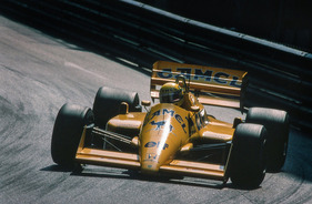 Lotus 99 (1987) - Senna im Training zum GP Monaco 1987 in der Mirabeau-Kurve