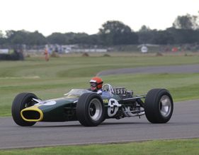 Lotus-Cosworth 49 (1967) - bei den Demonstrationsfahrten anlässlich des Jim Clark Tribute am Goodwood Revival 2013