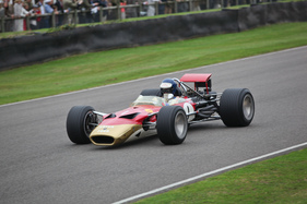 Lotus-Cosworth 49B (1968) - bei den Demonstrationsfahrten anlässlich des Jim Clark Tribute am Goodwood Revival 2013