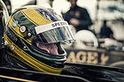 Lotus-Cosworth 87B (1981) - James Hanson macht sich bereit für den Demonstrationslauf der Ground-Effect Grand Prix Fahrzeuge