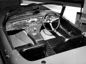 Lotus Elan S3 (1967) - Blick ins Cockpit an der Londoner Motorshow Earls Court 1967