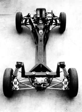 Lotus Elan S3 (1968) - das Fahrgestell in Form eines "X"