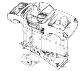 Lotus Elan S4 (1969) - Kunststoffkarosserie und Chassis