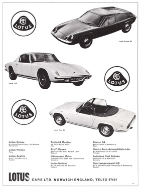 Lotus Elan S4 (1970) - ganzseitiges Inserat aus der Zeit