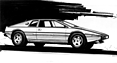 Lotus Esprit (1977) - Zeichnung von Ital Design (© Archiv Automobil Revue) Lotus Esprit (1977) - Zeichnung von Ital Design (© Archiv Automobil Revue)