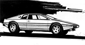 Lotus Esprit (1977) - Zeichnung von Ital Design