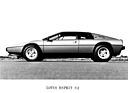Lotus Esprit S2 (1980) - der S2 wirkt wegen der schwarzen Schwellen noch gestreckter als der S1