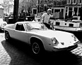 Lotus Europa (1974) - Werks-PR-Foto in schwarz-weiss