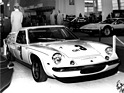 Lotus Europa Gr 3 - für den Renneinsatz gedachtes Coupé mit 150 PS starkem Lotus-2-OHC-Big-Valve-Motor, ausgestellt mit Slicksreifen - am Genfer Automobilsalon 1974