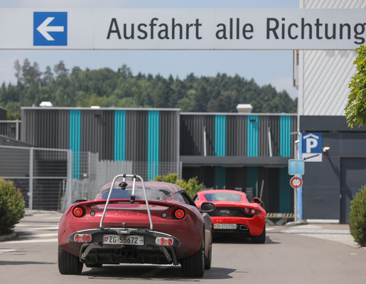 Lotus Evora bei der Abreise - Fantastic Plastic in Rickenbach 2023