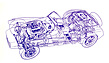 Lotus Super Seven (1971) - Durchsichtszeichnung des S4 (© Archiv Automobil Revue) Lotus Super Seven (1971) - Durchsichtszeichnung des S4 (© Archiv Automobil Revue)