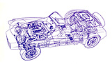 Lotus Super Seven (1971) - Durchsichtszeichnung des S4