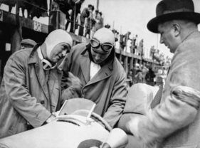 Luigi Fagioli, Manfred von Brauchitsch und Alfred Neubauer - Internationales Eifelrennen auf dem Nürbrugring (1934)