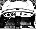 MG A (1960) - der Drehzahlmesser ist der 'Clou' des nicht gerade allzu übersichtlichen Armaturenbretts