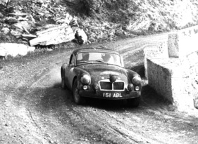 MG A (1962) - at the Liège-Sofia-Liège Rally