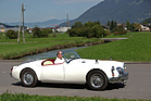 MG A auf der Abreise - British Car Meeting in Mollis am 28. August 2016
