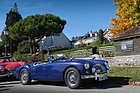 MG A - ungewöhnliche blaue Farbe, kommt aber schliesslich auch aus Frankreich - Swiss Classic British Car Meeting Morges 2017