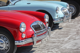 MG A - verschiedene Kühlergitter-Designs - Dolder Classics September 2016