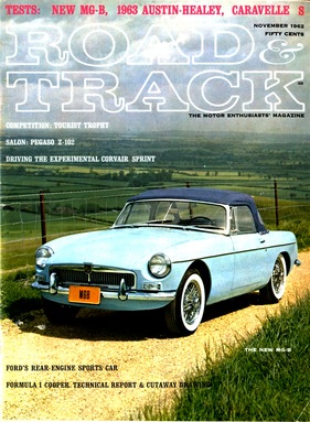 MG B (1962) - Road & Track November 1962 - Titelblatt