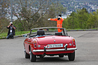 MG B (1970) - beim Einparken mit Sicht auf den Zürichsee - Albisgütli Classics April 2022