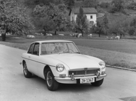 MG B GT (1967) - Werbeaufnahme aus der Schweiz