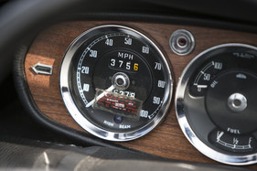 MG EX234 Prototyp (1965) - 100-Meilen-Tacho mit Hinweis, wie der Tageskilometerzähler zurückzustellen ist