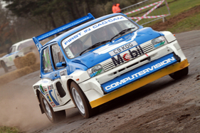 MG Metro 6R4 Gruppe B Rallyefahrzeug - an der Race Retro 2014