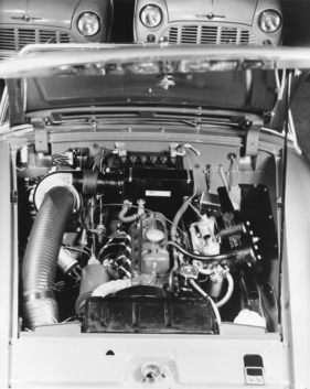 MG Midget (1961) - der Motor mit 948 cm3 Hubraum leistet 46 PS