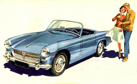MG Midget (1962) - der kleine Midget mit aufpreispflichtigen Radzierscheiben - aus dem Prospekt