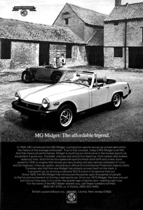 MG Midget (1975) - die bezahlbare Legende (Werbung)